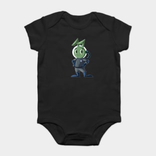 AN ALIEN RABBIT ASTRONAUT CARTOON CHARACTER Baby Bodysuit